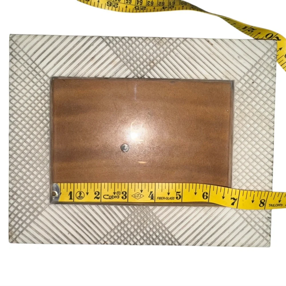 Elegant White and Brown Photo Frame
